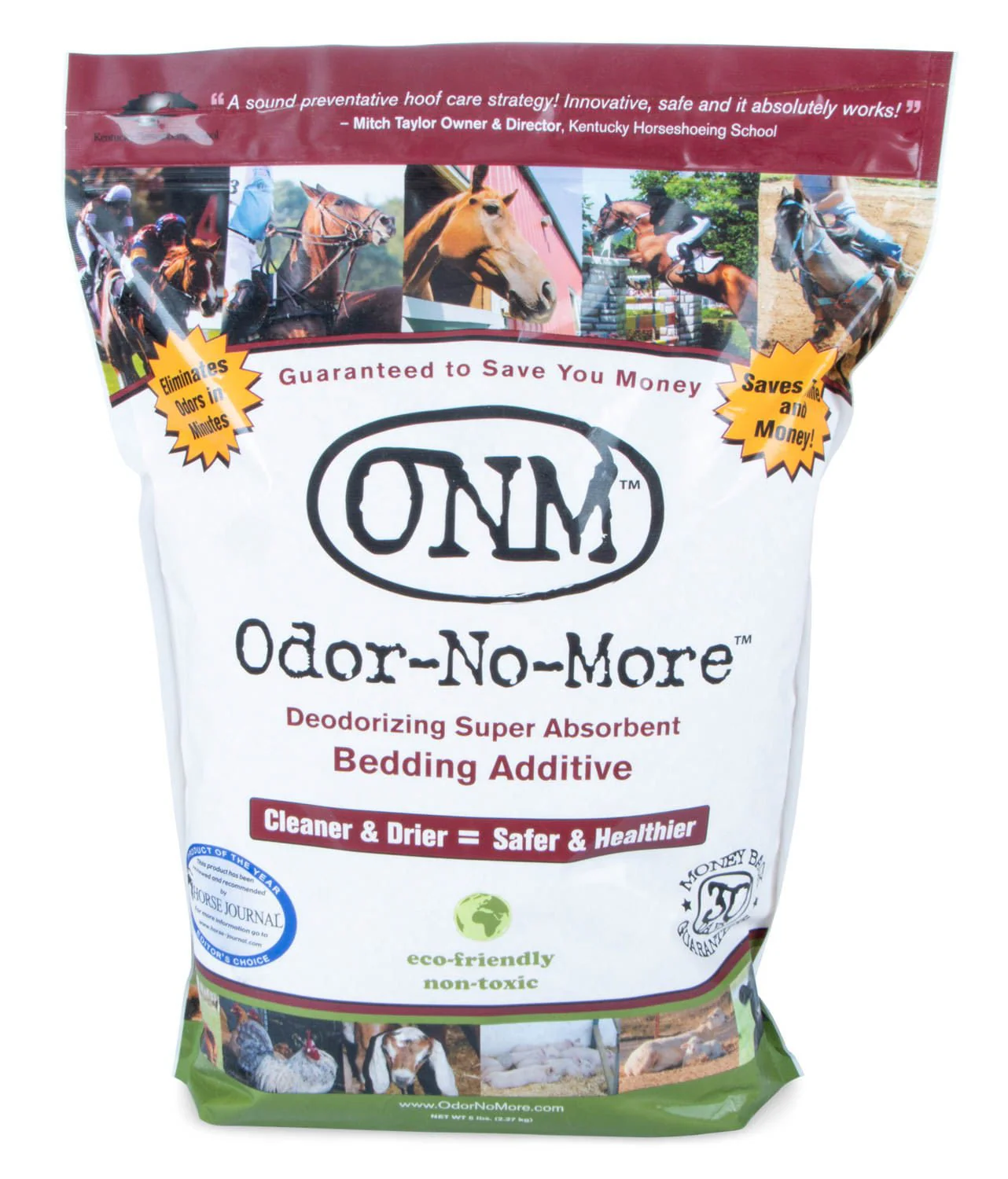 Odor-No-More Deodorizing Absorbent Bedding Additive, 5 lbs