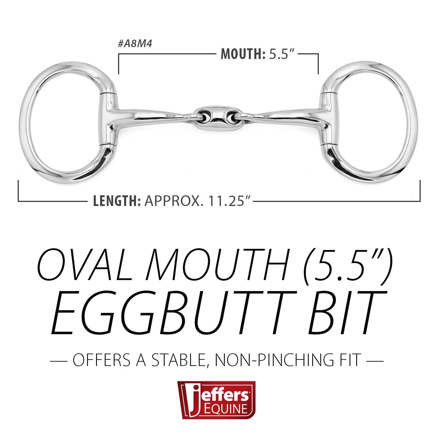 Jeffers Oval Mouth Eggbutt Horse Bit - Image 8