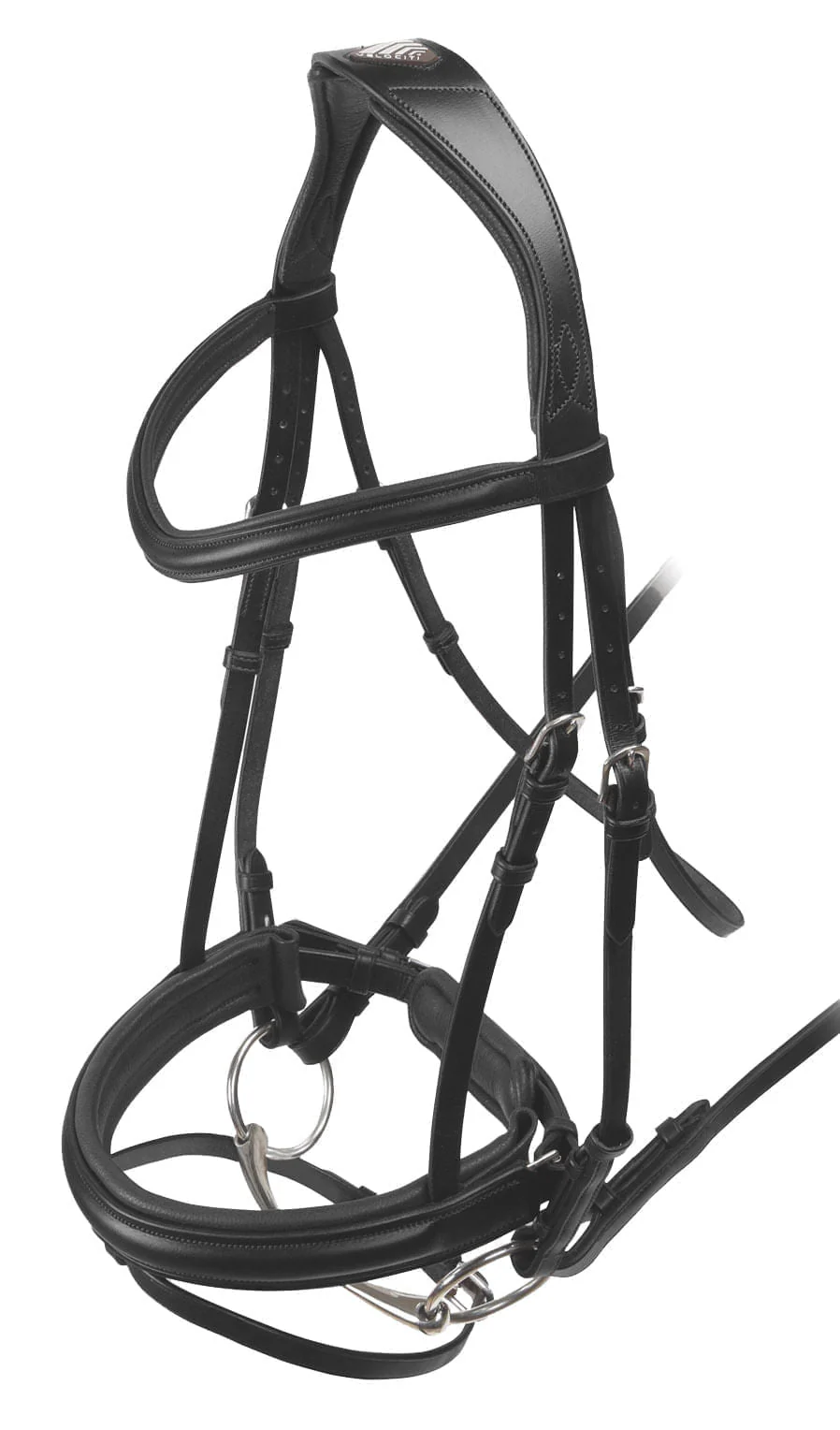 Velociti Padded Crank Dressage Bridle, Black - Image 2