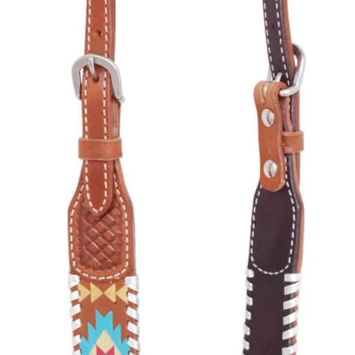Rafter T Painted Aztec One Ear Headstall - Image 4