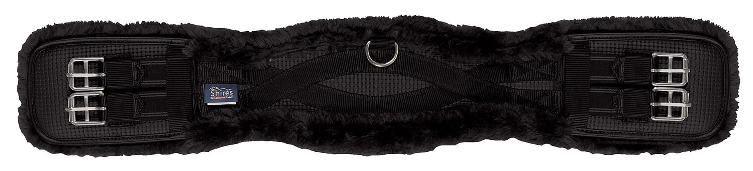 Shires Performance Supafleece Dressage Girth, Black - Image 4