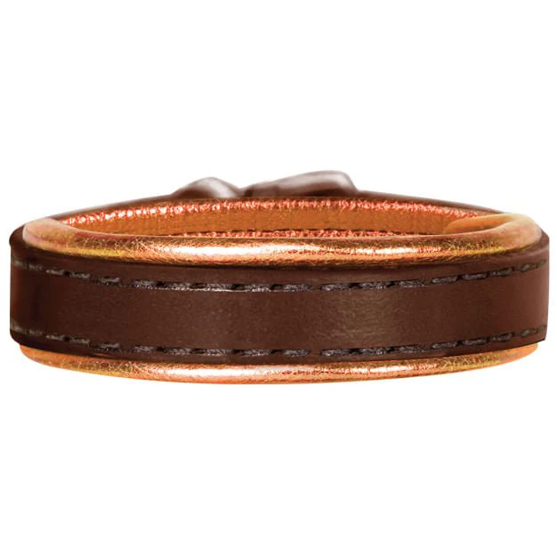 Padded Metallic Leather Bracelet with Engraved Plate - Image 5