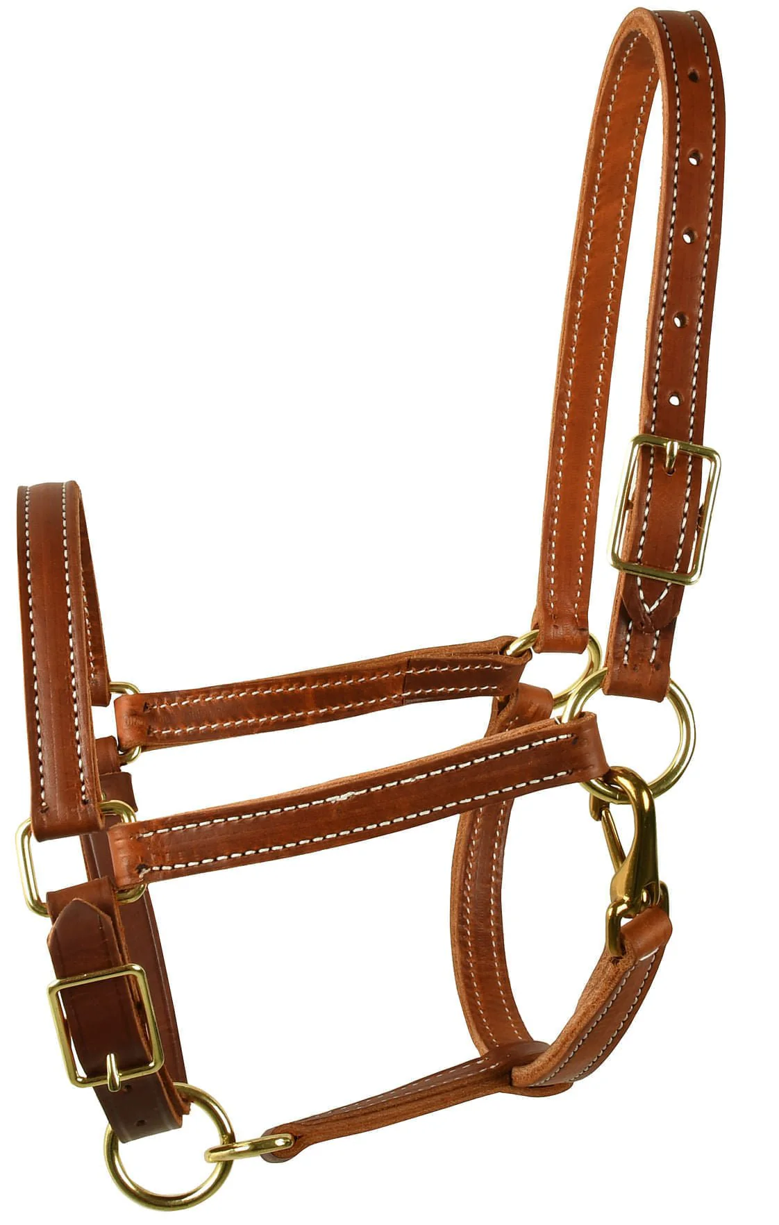 Perri's Value Leather Horse Halter, Chestnut - Image 6
