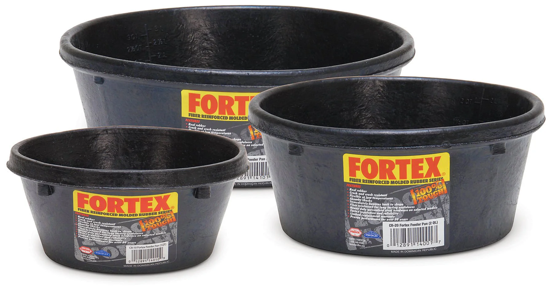 Fortex Tough Reinforced Molded Rubber Pet Bowls & Pans – Heavy-Duty Cold-Weather Rubber for Small Livestock - Image 4