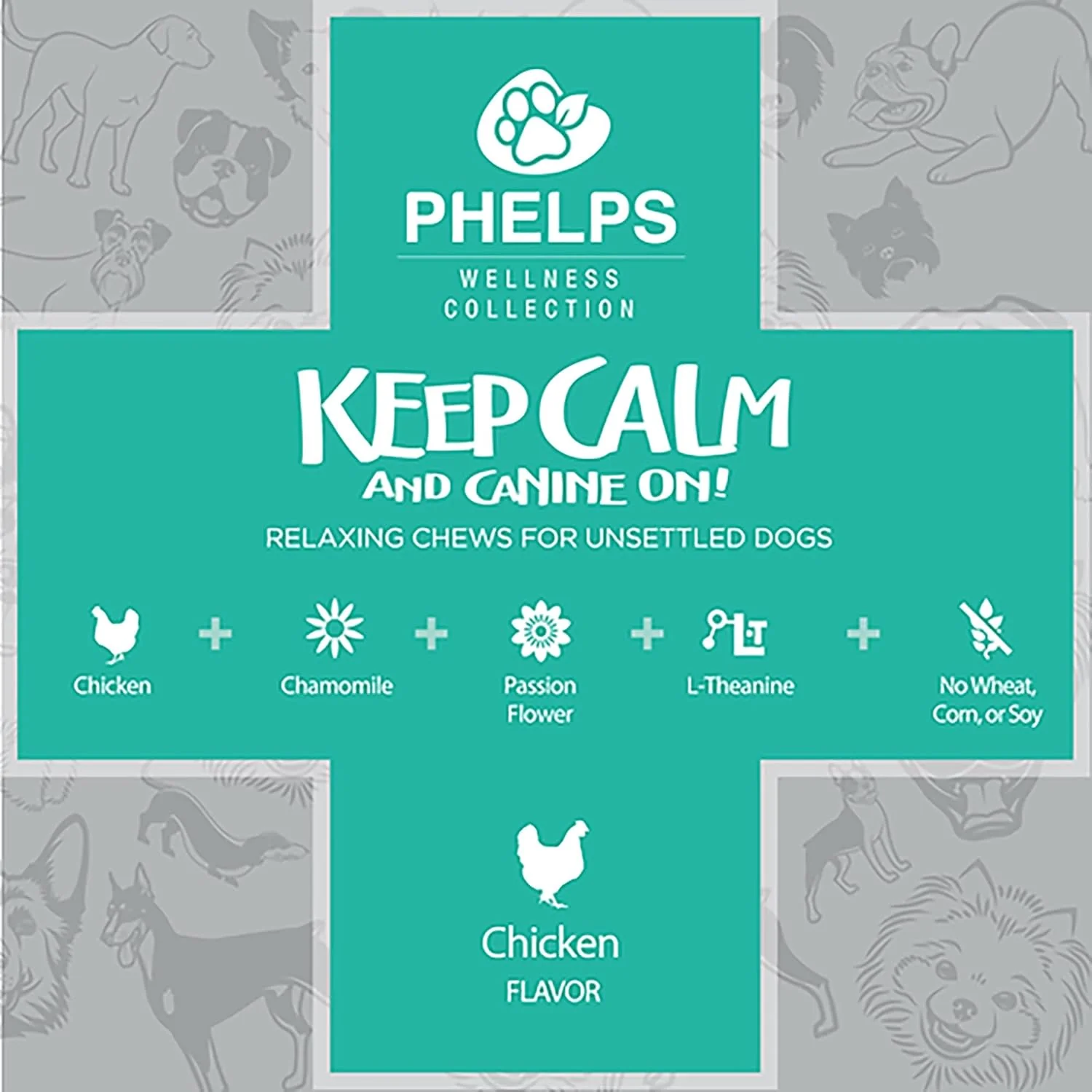 Phelps Wellness Functional Dog Chew Supplements – Calming, Digestive, Skin & Coat, Hip & Joint, Sensitive Stomach & Brain Support Treats, 4.5 oz - Image 3