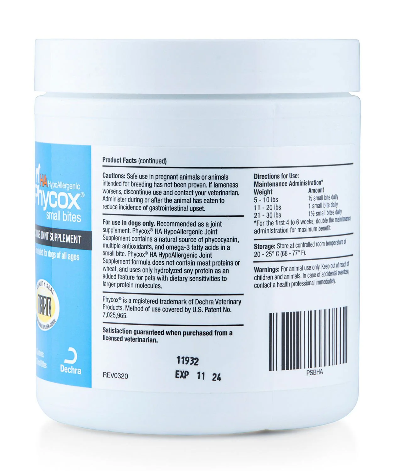 Phycox® HA (Hypo-Allergenic) Canine Small Bites, 120 ct - Image 2