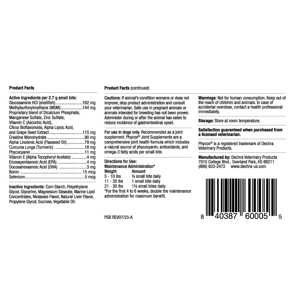Phycox Small Bites Canine Joint Supplement, 120 ct - Image 2
