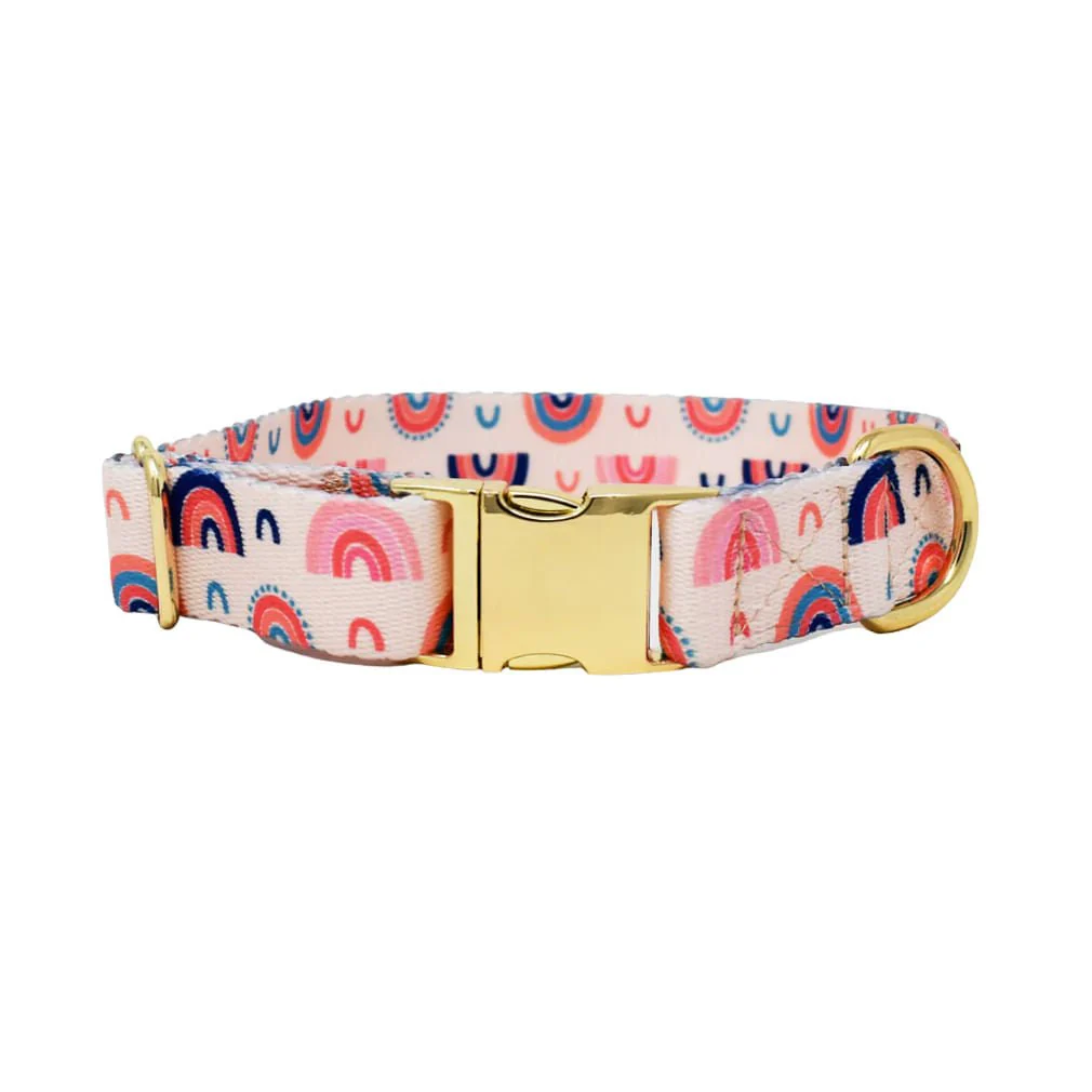 Pink Papyrus Designer Synthetic Fabric Adjustable Dog Collars - Image 10