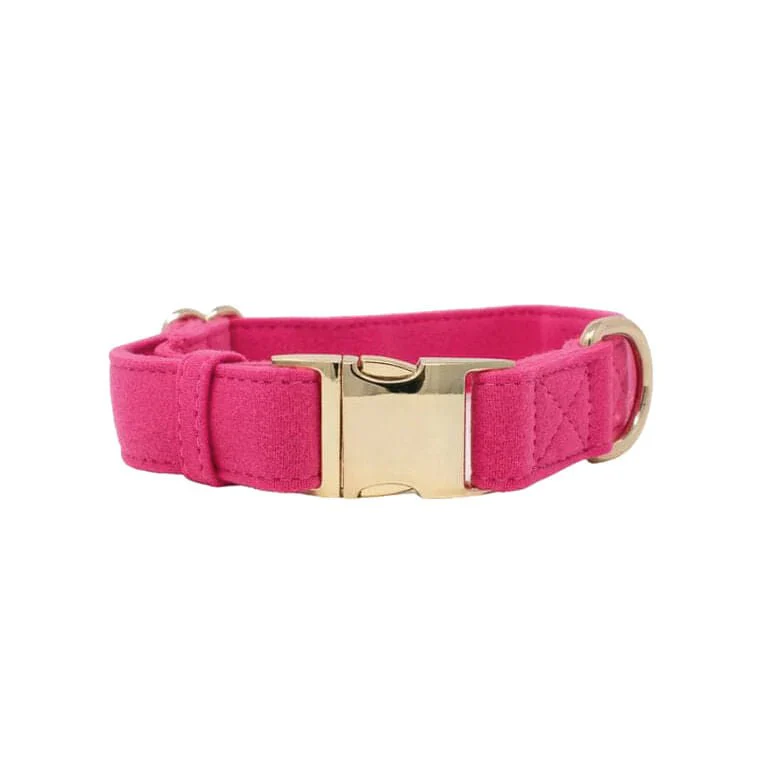 Pink Papyrus Designer Synthetic Fabric Adjustable Dog Collars - Image 5