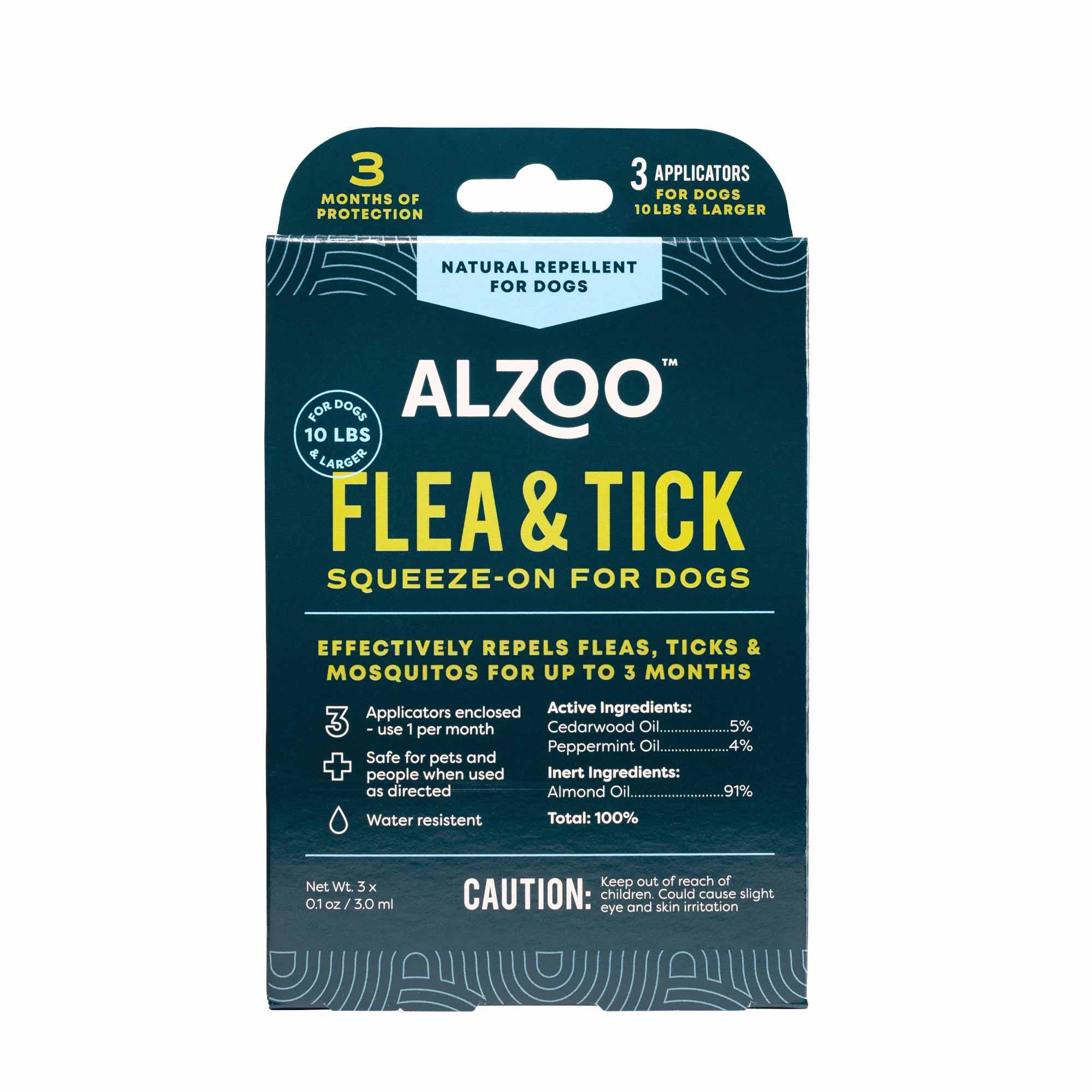 Natural Plant-Based Flea & Tick Squeeze-On Topical for Dogs