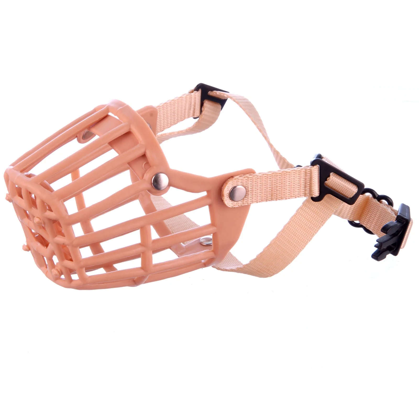 Jeffers Plastic Dog Muzzles with Nylon Web Adjustment Straps
