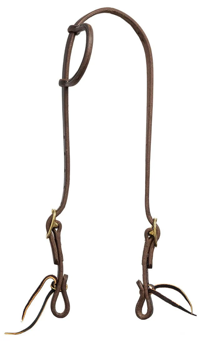 Jeffers Poplar Head Saddlery Oiled Harness Leather One Ear Horse Headstall