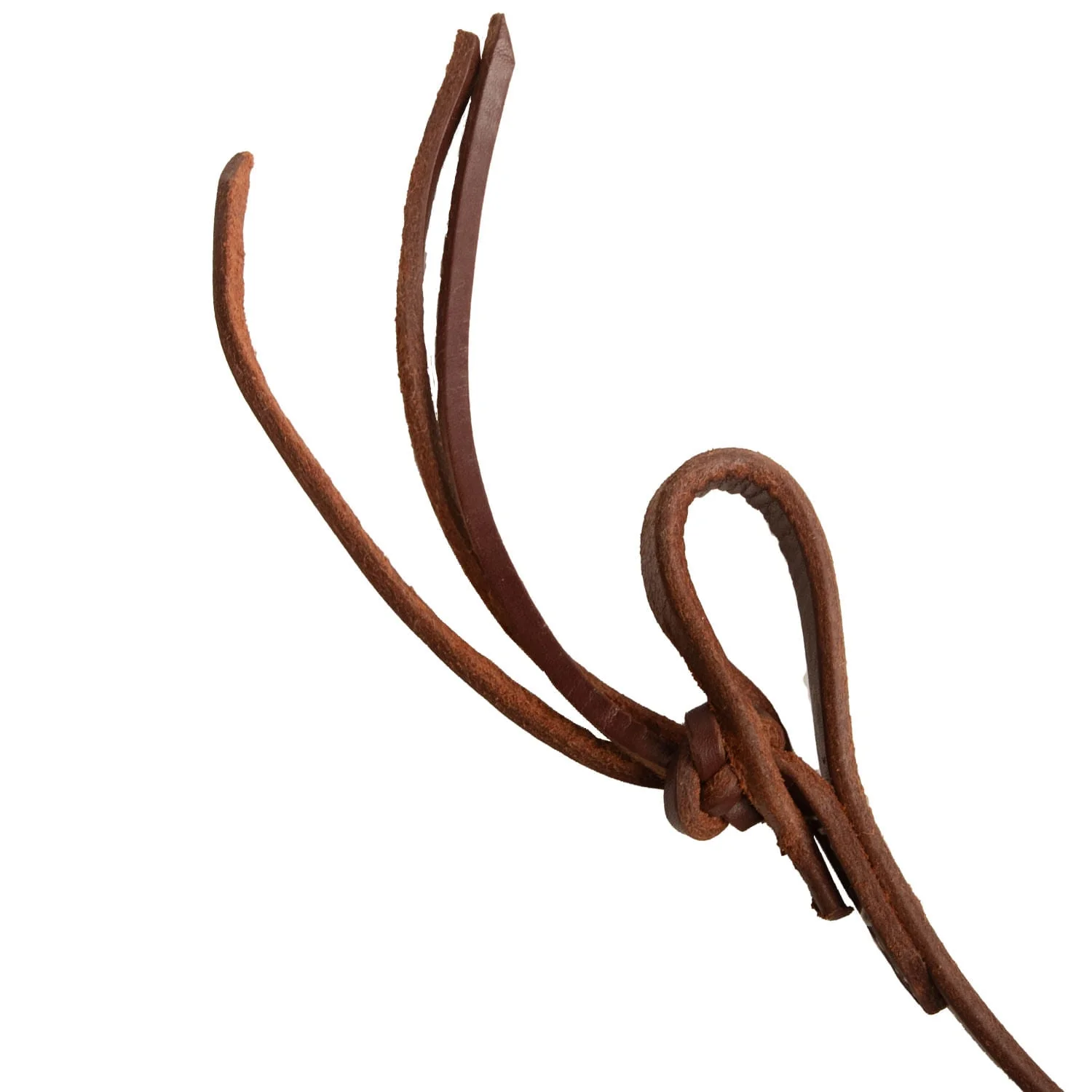 Jeffers Poplar Head Saddlery Oiled Harness Leather Pineapple Knot Roping Rein, 5/8" x 7' - Image 3