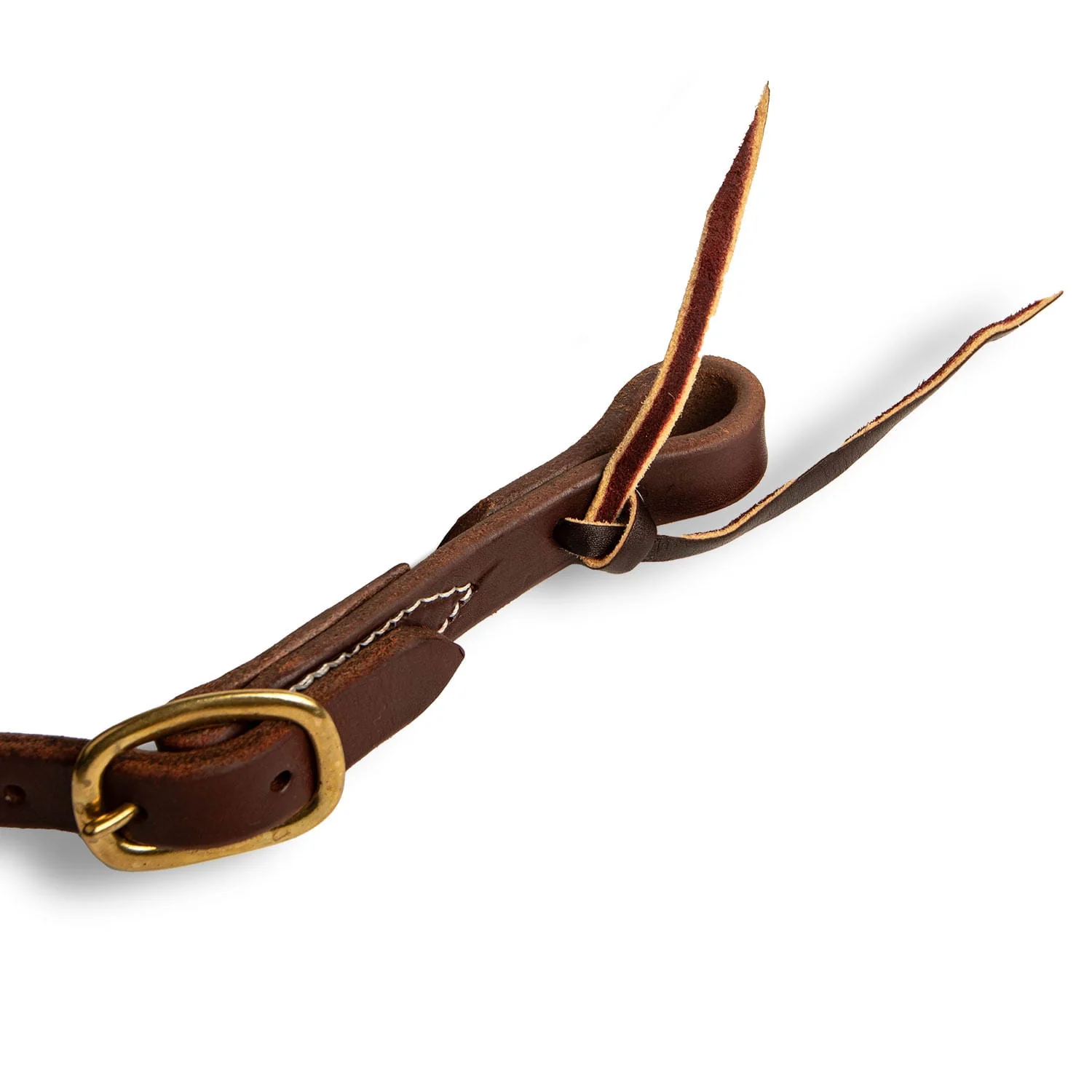Jeffers Poplar Head Premium Oiled Harness Leather 1"W Split Ear Headstall - Image 3