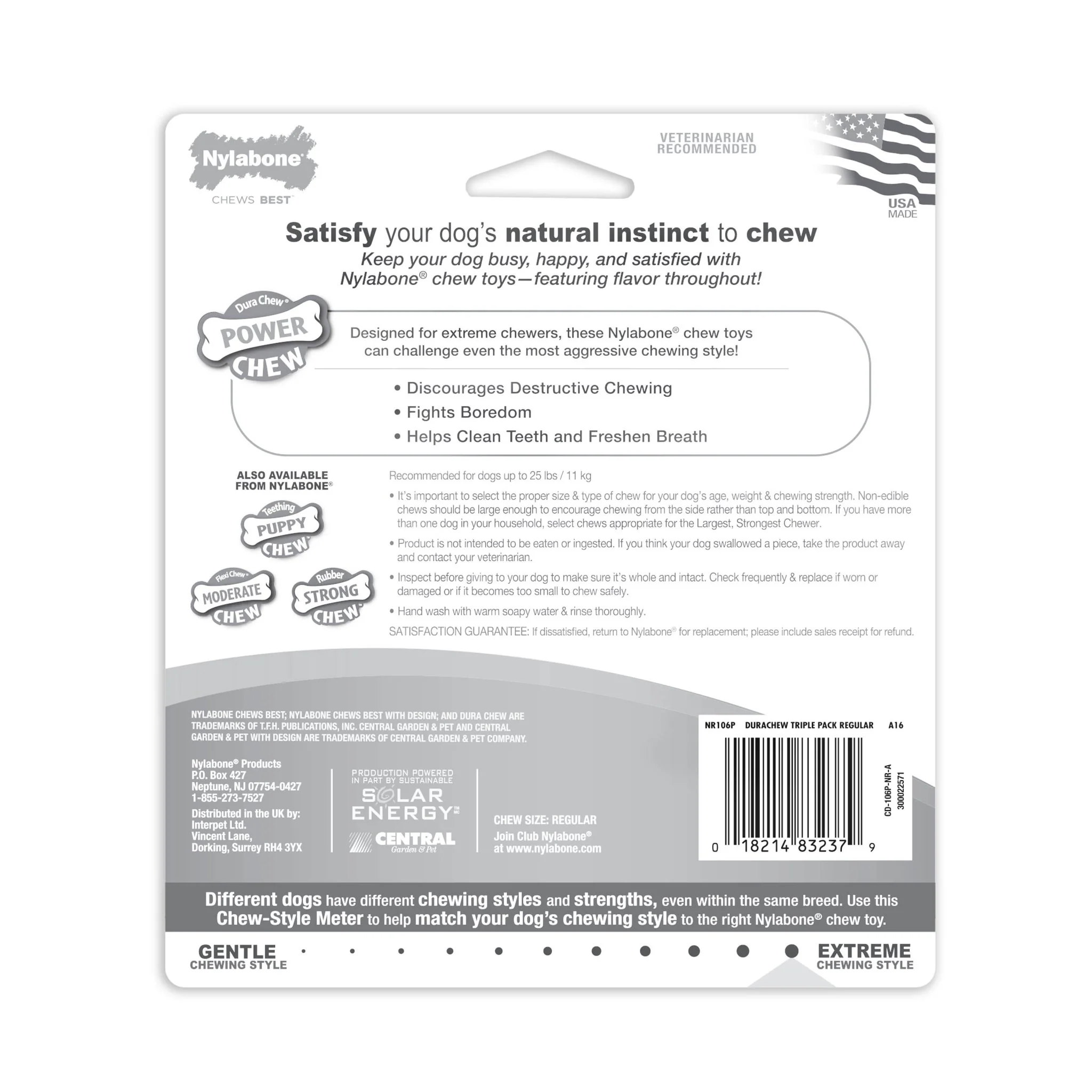 Power Chew Variety Triple Pack, Chicken, Bacon & Peanut Butter, Small/Regular, Up to 25 Ibs - Image 2