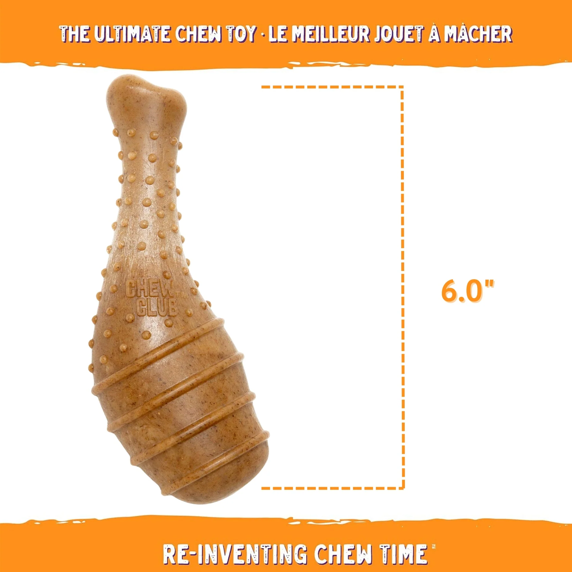 Powerbone Chicken Thigh Dog Chew Toy for Power Chewers, 6" - Image 3