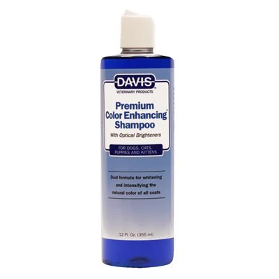 Davis Premium Color Enhancing Shampoo with Optical Brighteners – Whitening & Shine for Dogs, Cats, Puppies & Kittens – pH Balanced, Easy Rinse, Made in USA