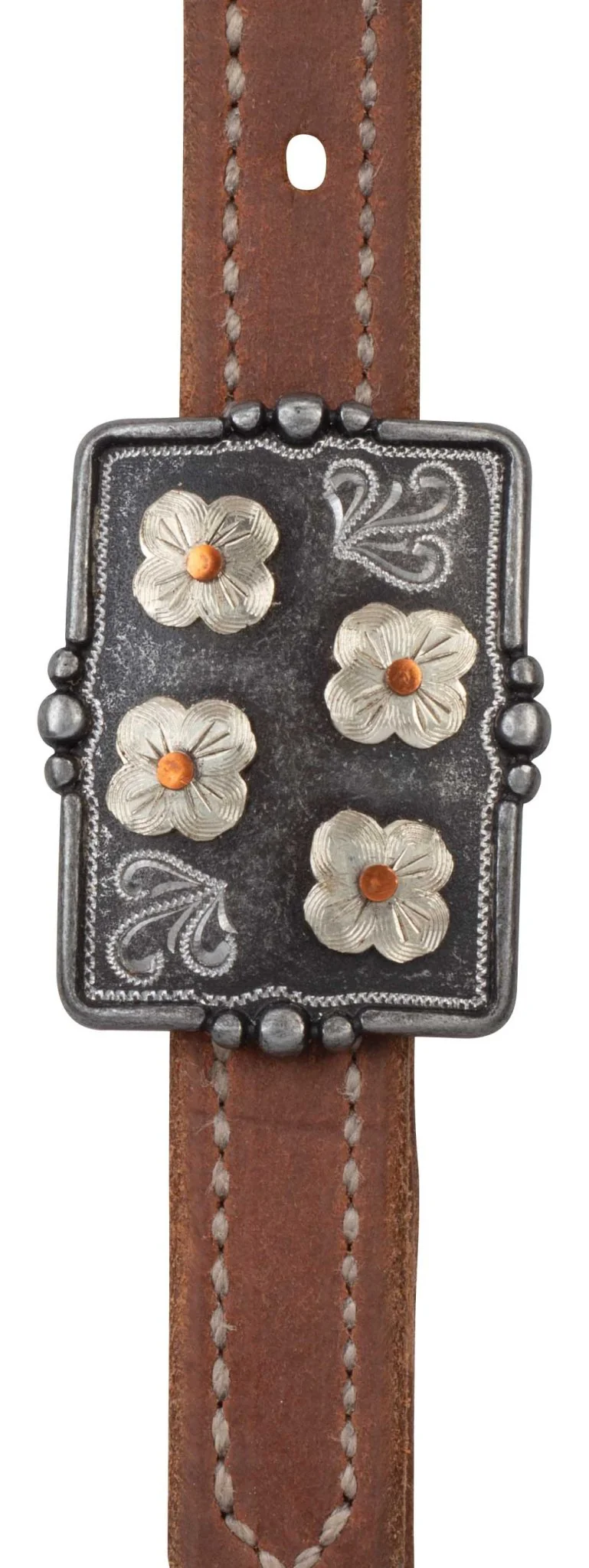 ProTack Silver Flower Browband Headstall - Image 2