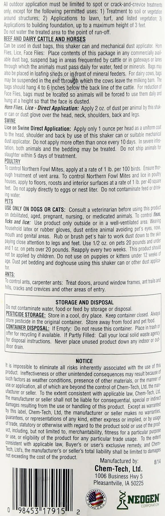 Prozap Insectrin Dust, 2 lb Shaker for Fly Control - Image 3