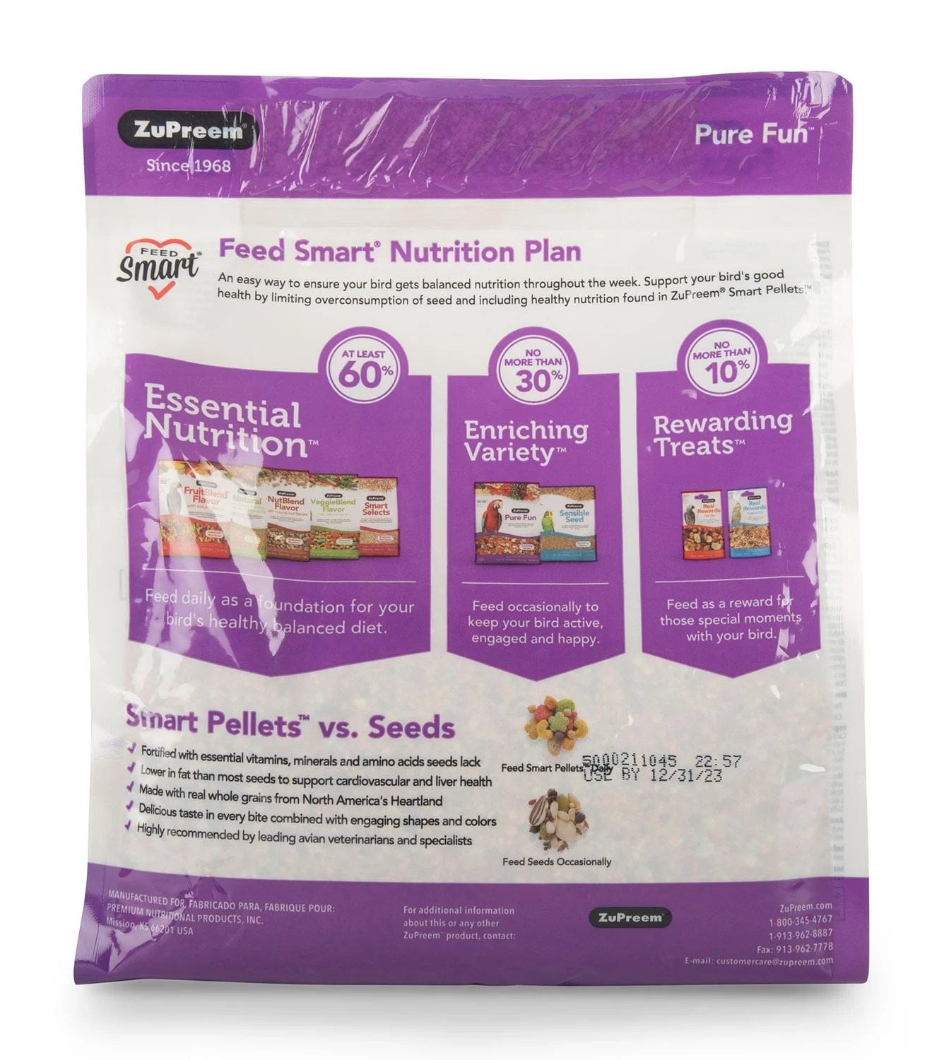 ZuPreem Pure Fun Premium Bird Food with FruitBlend Pellets, 2 lbs - Image 4