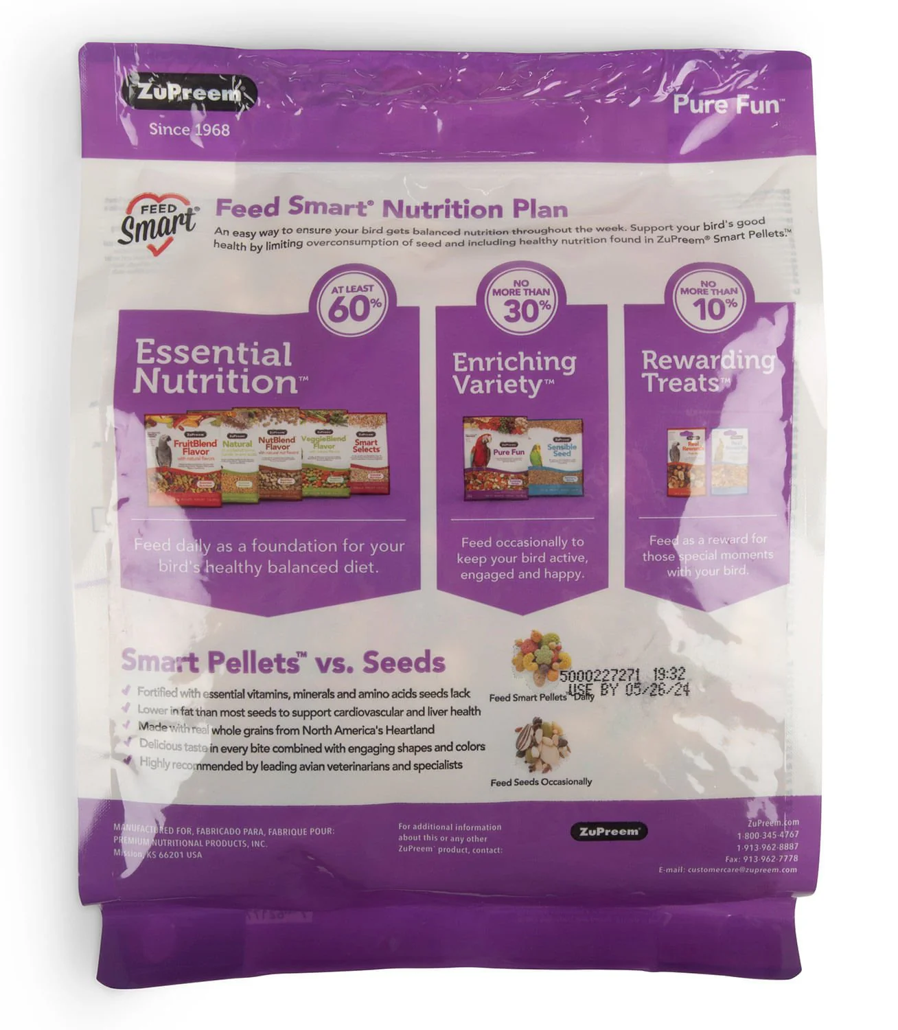 ZuPreem Pure Fun Premium Bird Food with FruitBlend Pellets, 2 lbs - Image 7