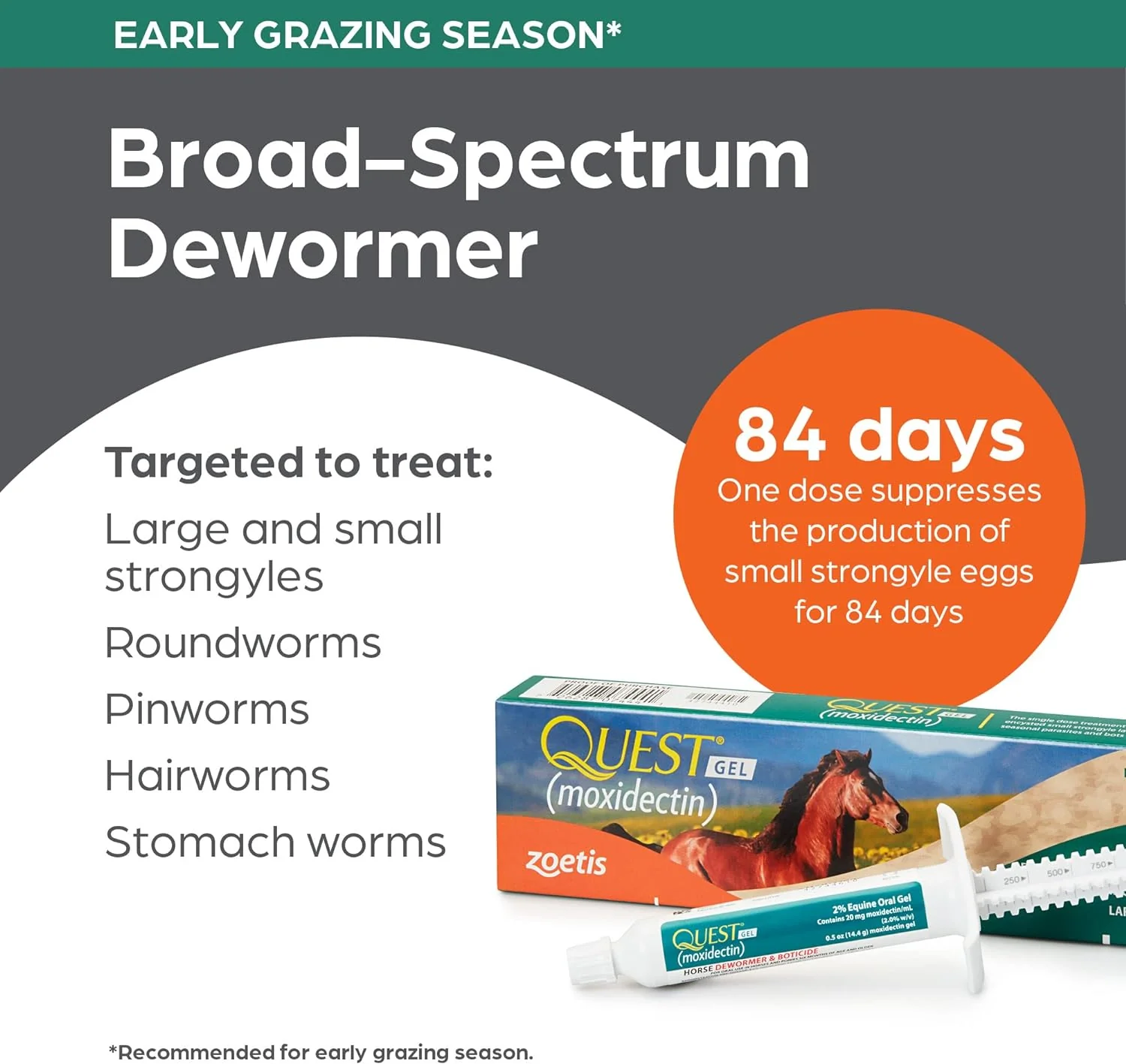 Quest Gel Horse Dewormer - 2% Moxidectin, Broad-Spectrum Parasite Control - Image 3