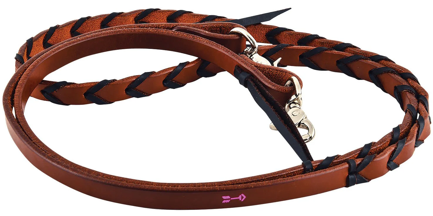 Rafter T Plaited Barrel Racing Reins - Image 5