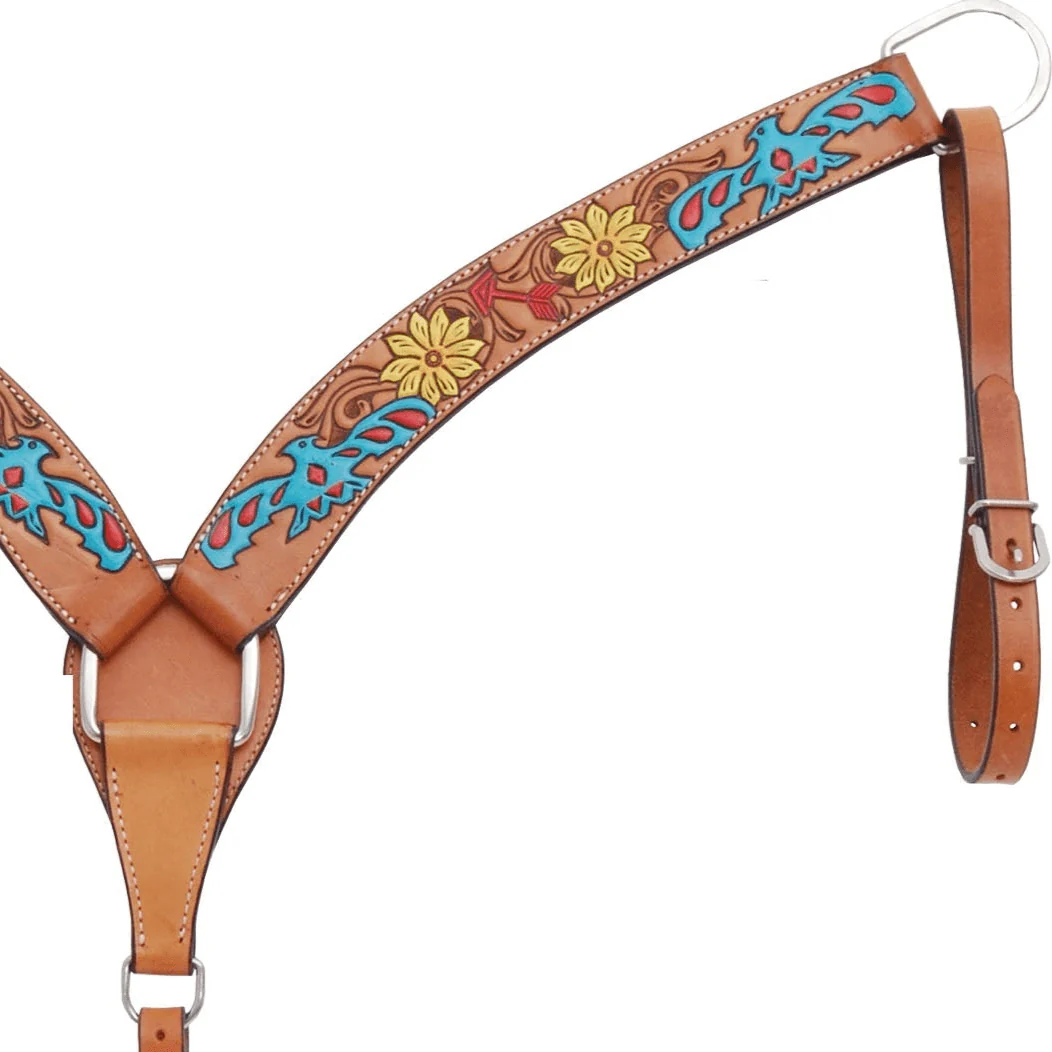 Rafter T Thunderbird Breast Collar, Full, Lt Oil - Image 2