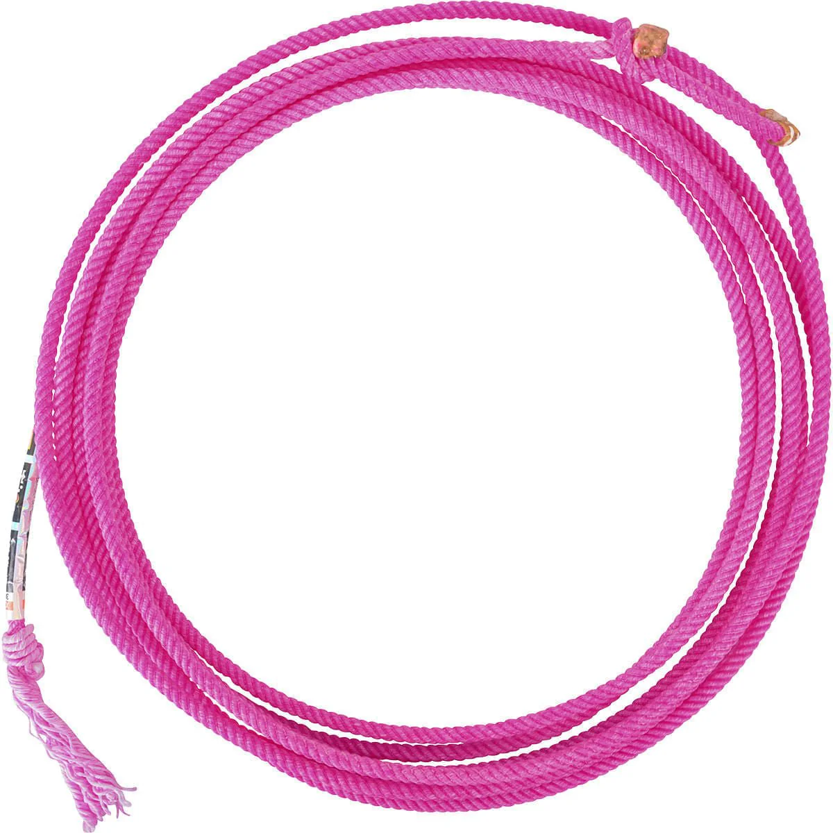 Equibrand Rattler Triton 4-Strand Team Rope ā Pink, Head & Heel Rope for Team Roping