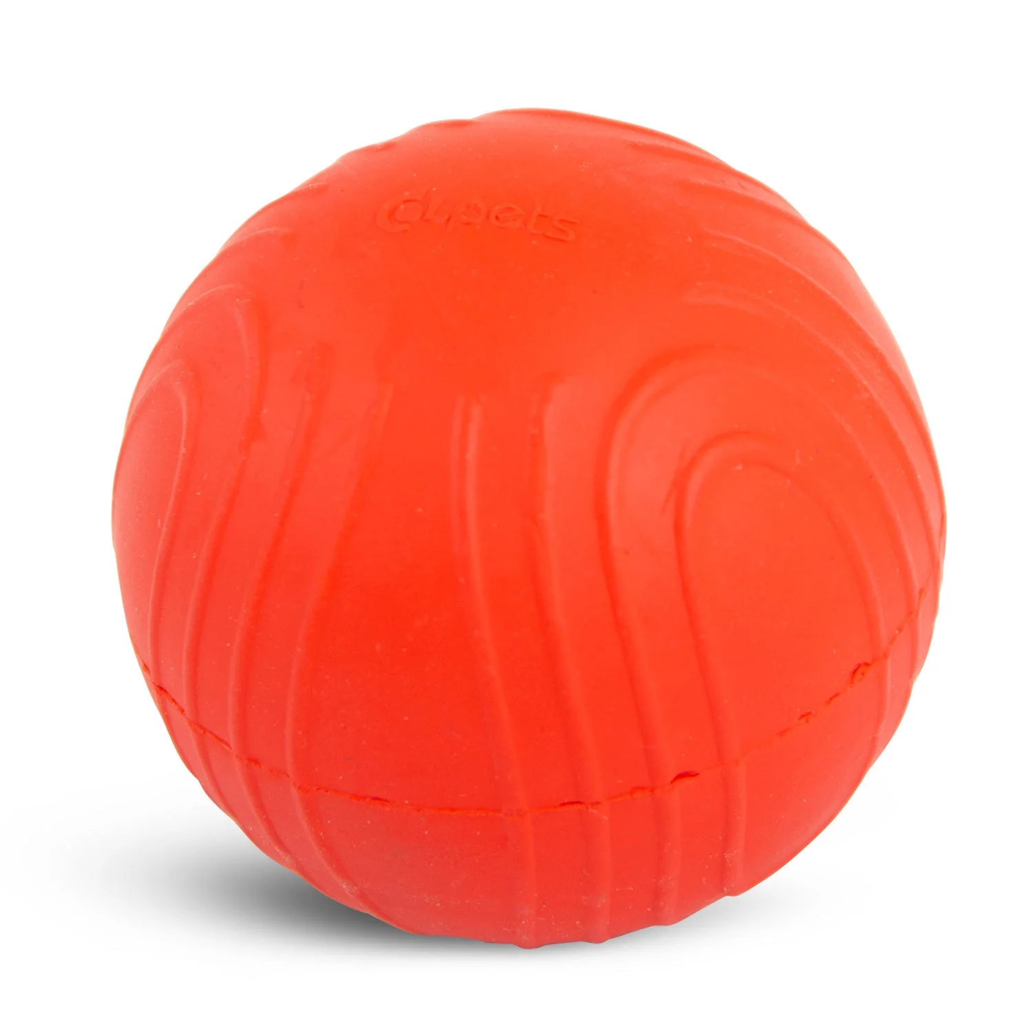 Jeffers Red Bouncing Ball with Waves Natural Rubber Dental Dog Chew Toy for Energetic Play - Image 8