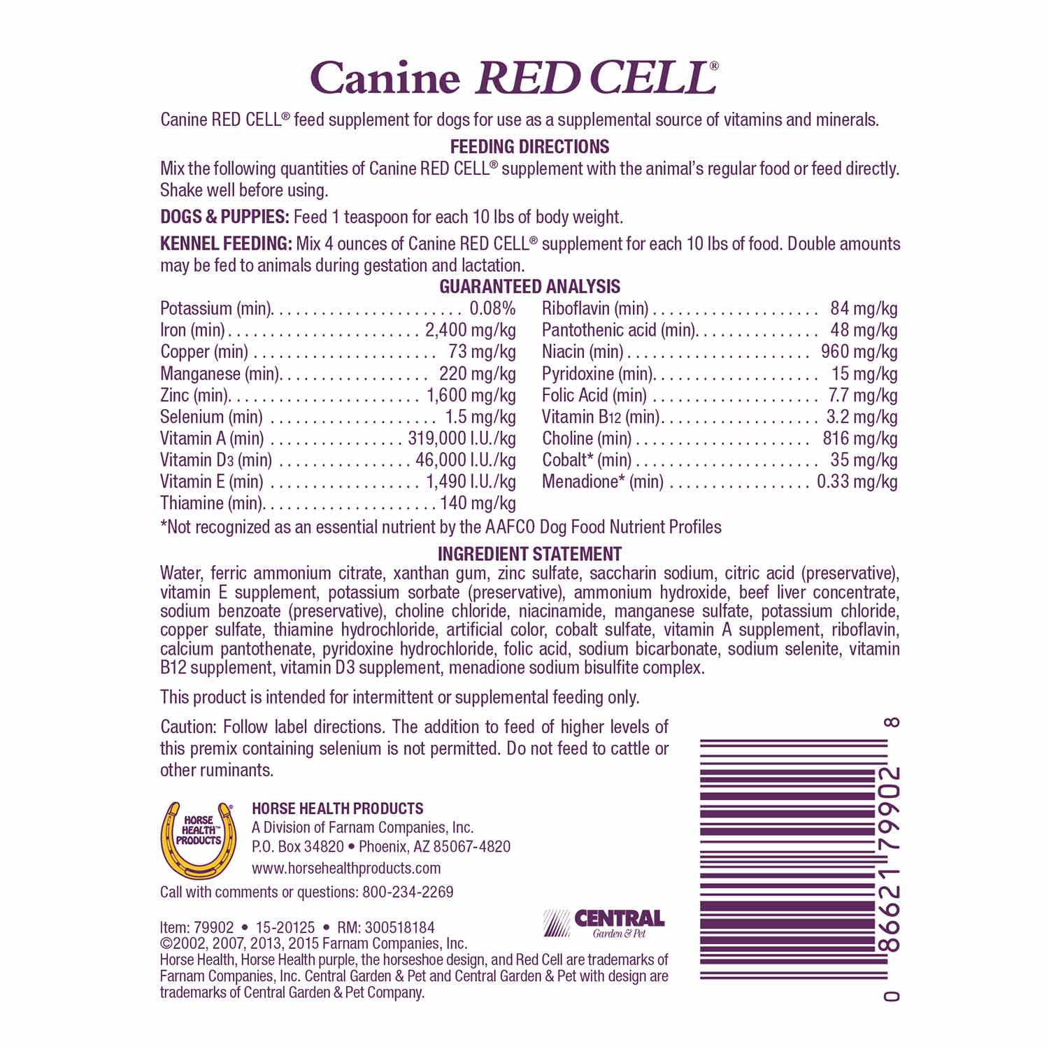 Canine Red Cell for Dogs, 32 oz - Image 3