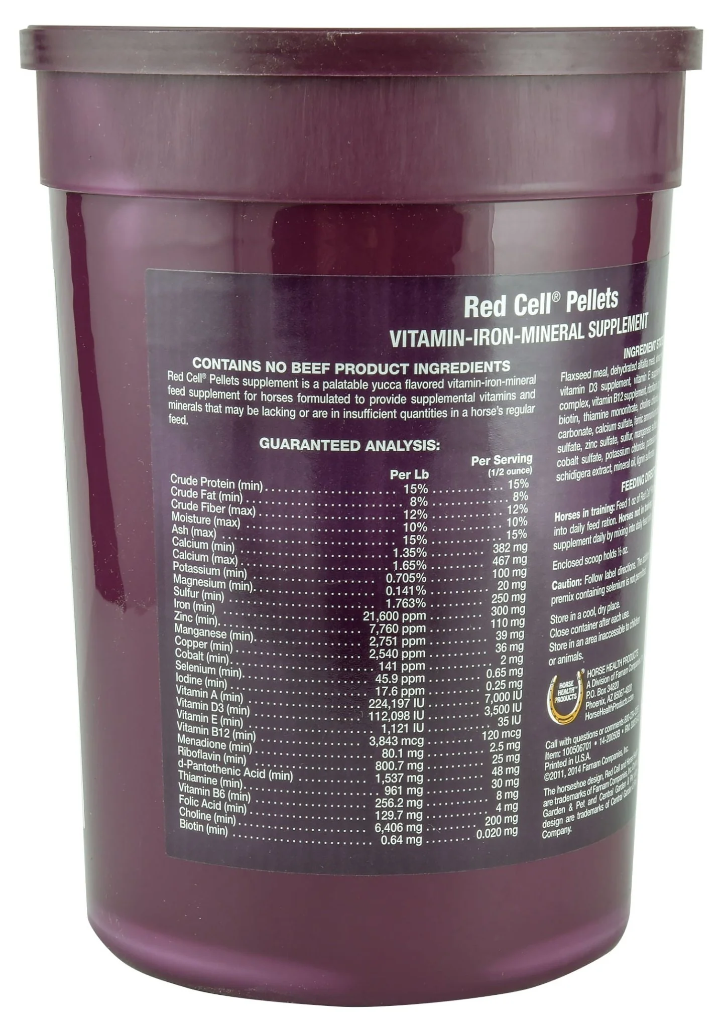 Red Cell Pellets for Horses, 4 lb - Image 3