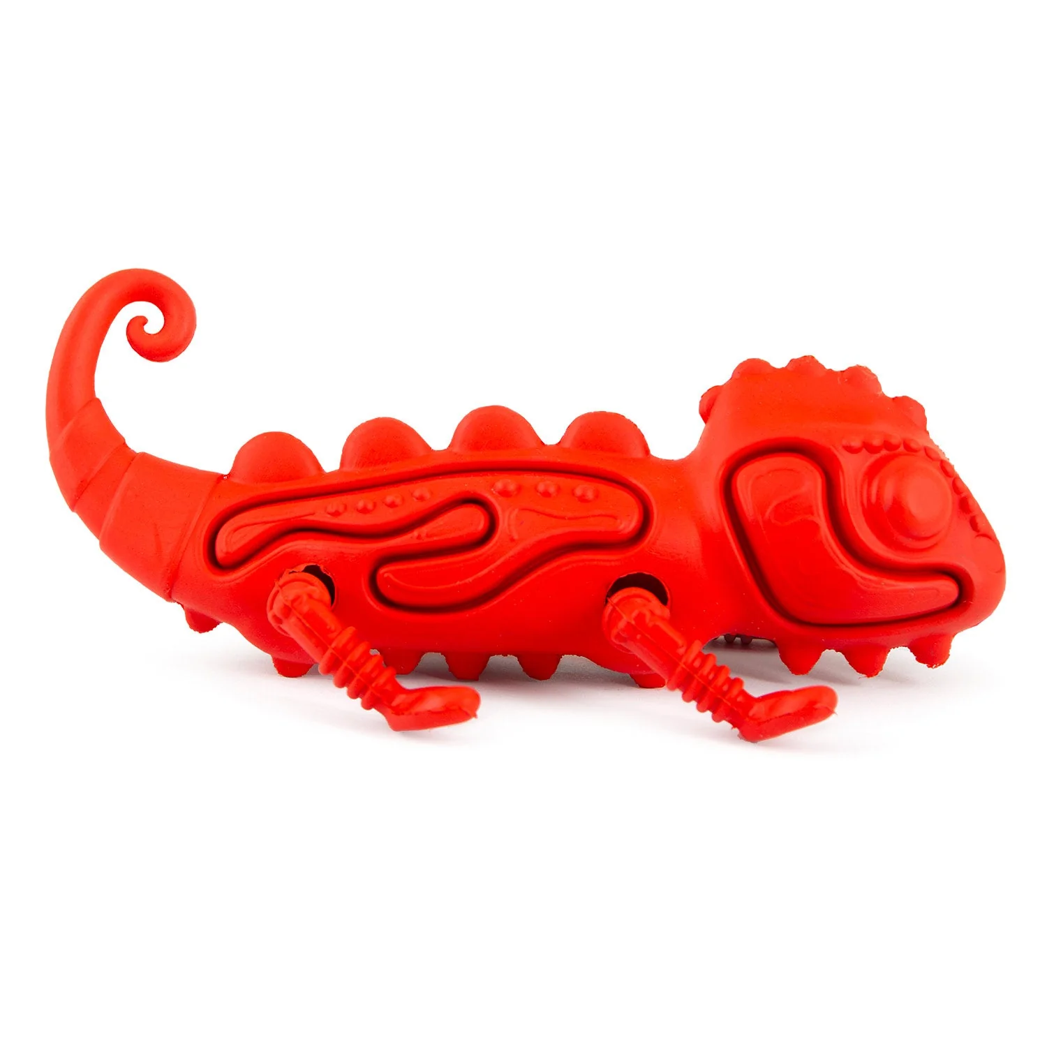 Jeffers Red Chameleon Natural Eco-Friendly Rubber Dental Dog Chew Toy for Medium Chewers - Image 9