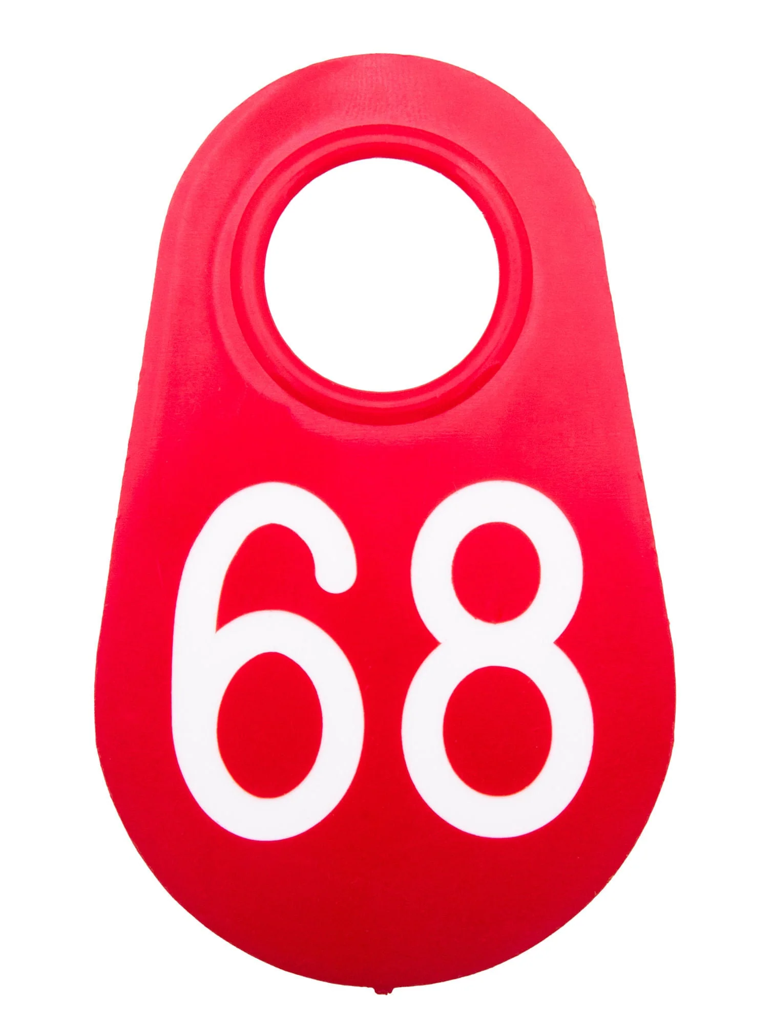Bock's Red Nylon Numbered Identification Tags, 1-100, Single Tag - Image 2