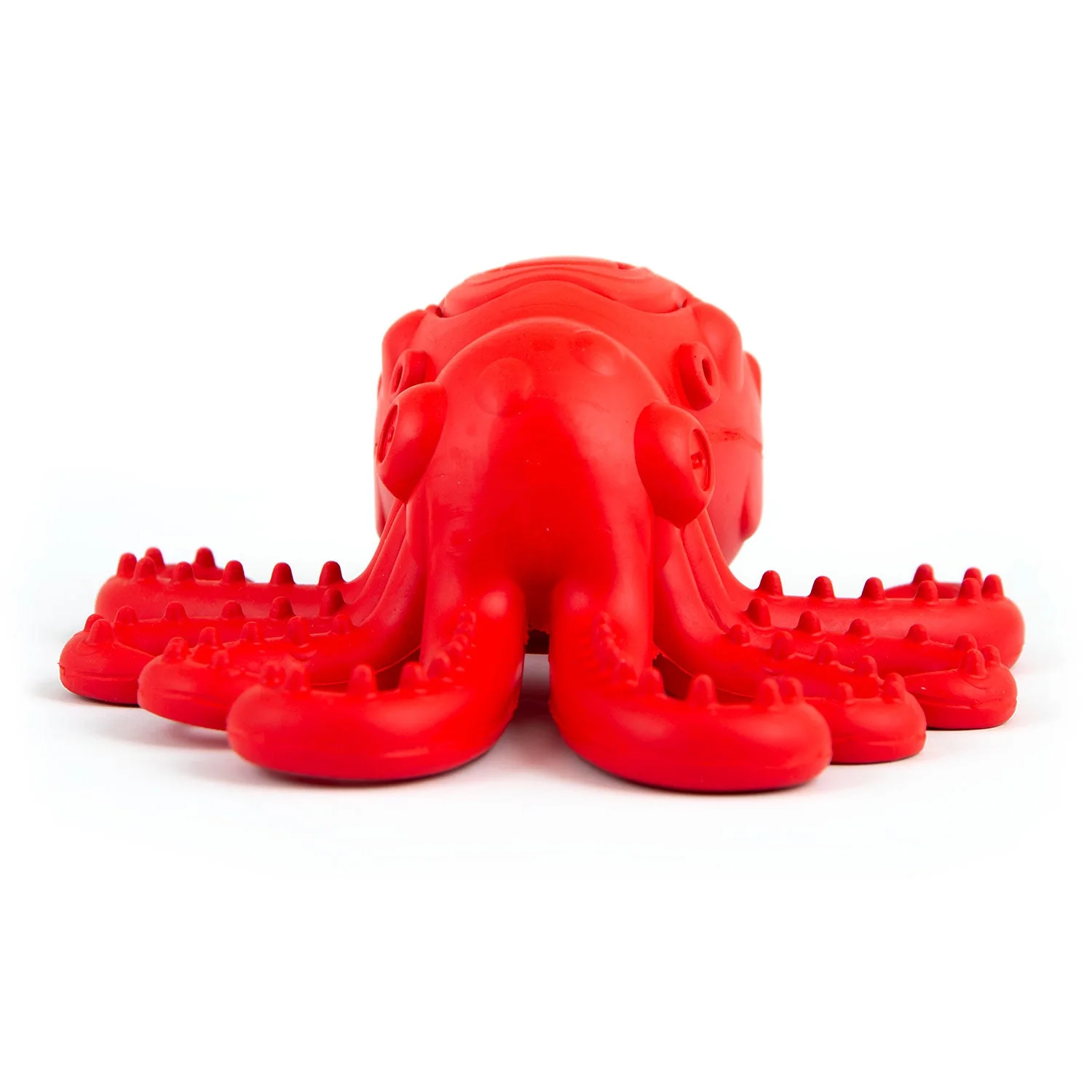 Jeffers Red Octopus Natural Rubber Treat Dispensing Dental Dog Chew Toy - Image 10