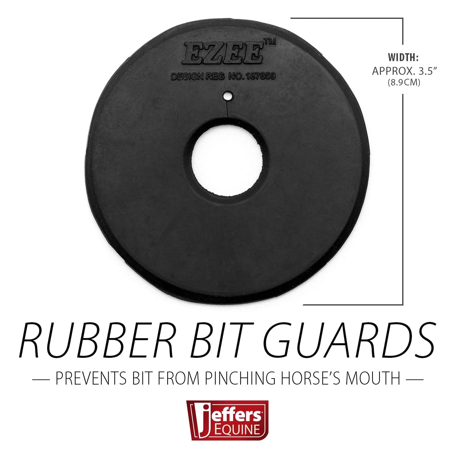 Jeffers Black Rubber Horse Bit Guards, Pair - Image 3