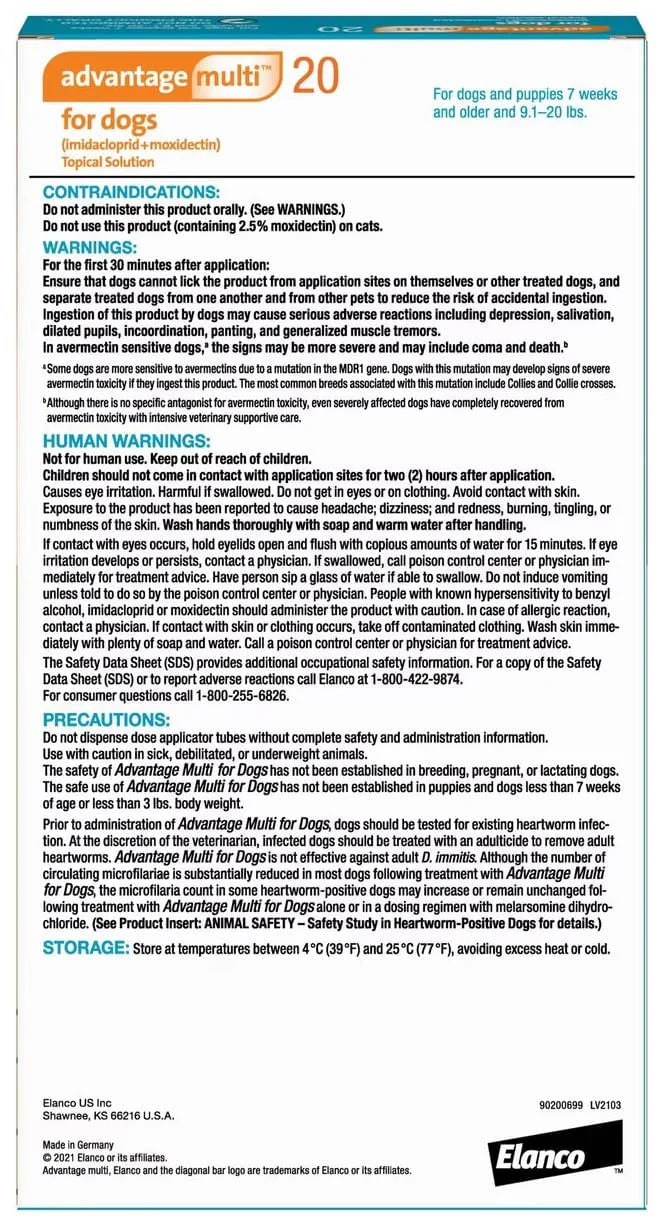 Rx Advantage Multi for Dogs (imidacloprid + moxidectin) Topical Solution - Image 16
