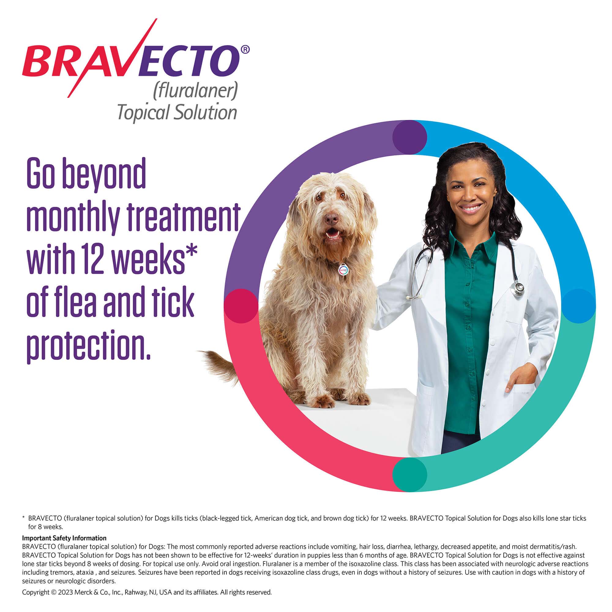 Rx Bravecto (fluralaner topical solution) Flea & Tick 12-Week Topical for Dogs - Image 3