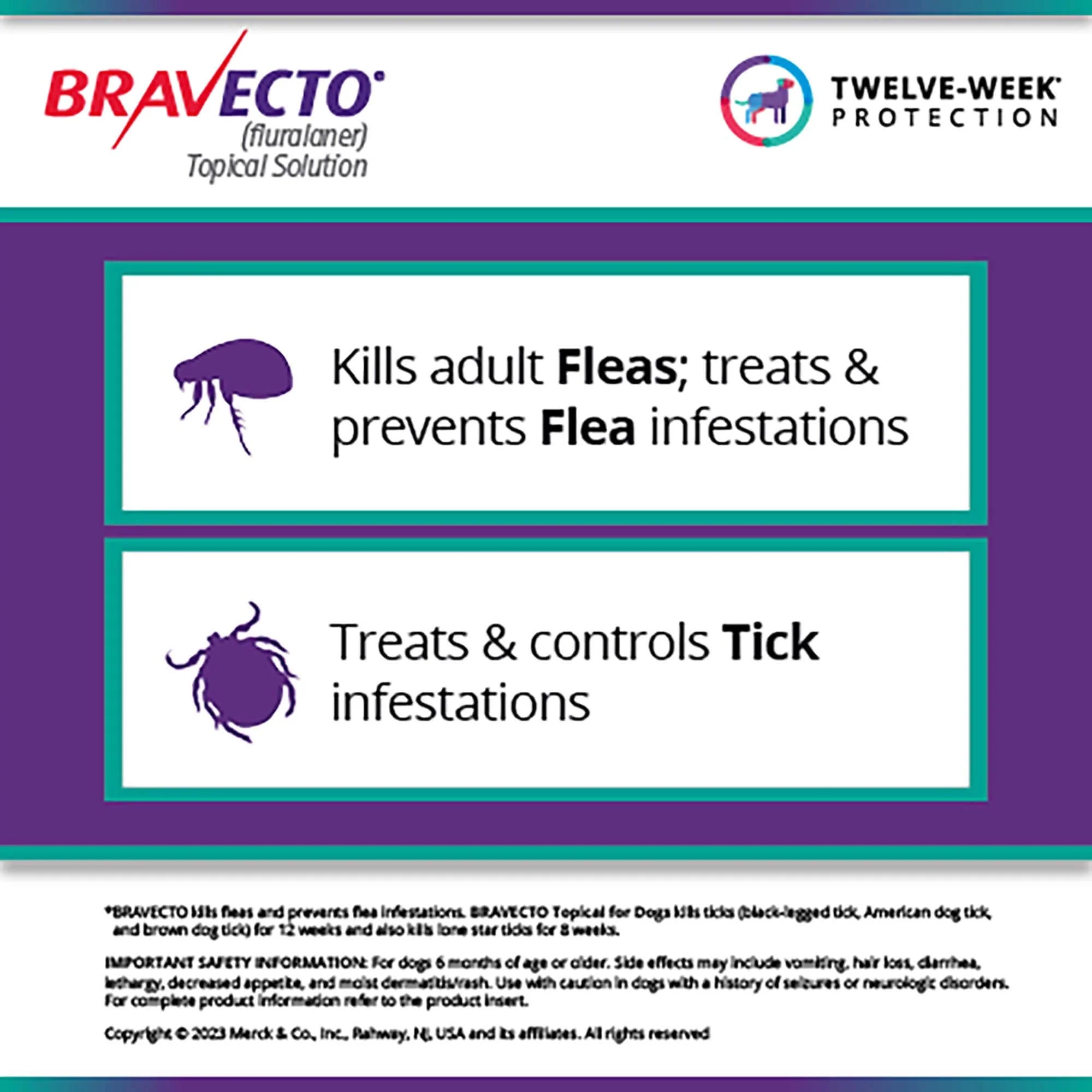 Rx Bravecto (fluralaner topical solution) Flea & Tick 12-Week Topical for Dogs - Image 5