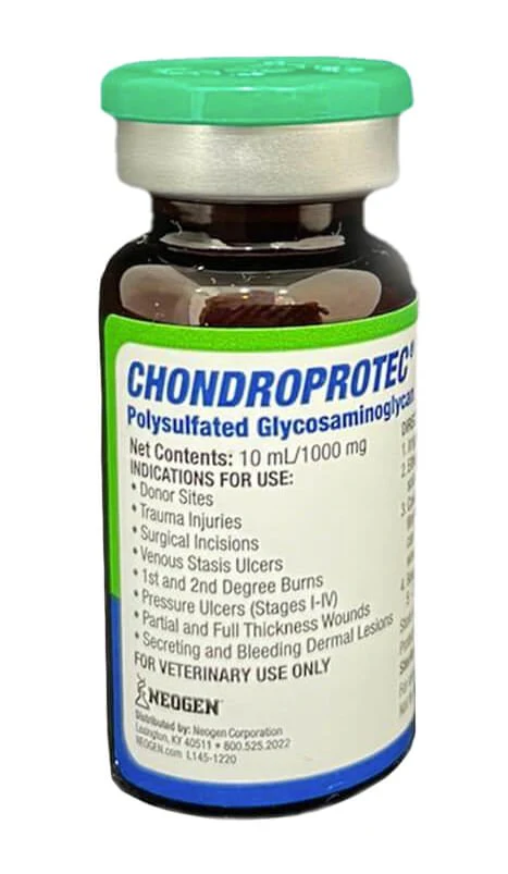 Rx Chondroprotec (polysulfated glycosaminoglycan) 1000mg x 10 ml vial for Dogs, Cats, & Horses
