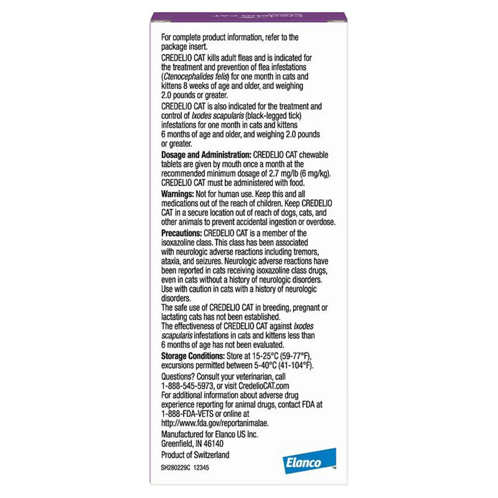 Rx Credelio Tablets for Cats - Image 2