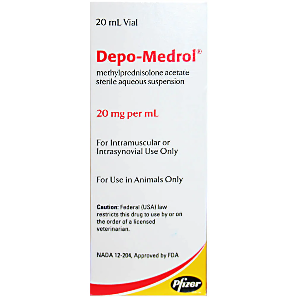 Rx Depo-MedrolĀ® Injection for Dogs, Cats, & Horses