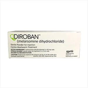 Rx Diroban (melarsomine dihydrochloride) Canine Heartworm Treatment, 5 x 50mg Vials