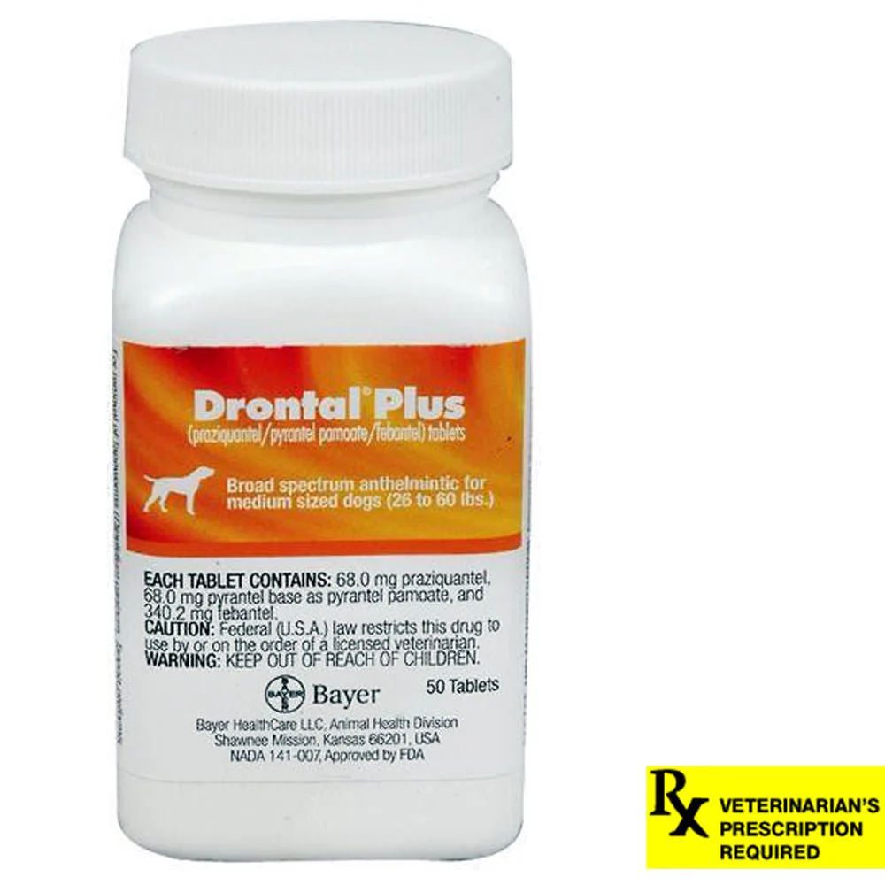 Rx Drontal Plus (praziquantel/pyrantel pamoate/febantel) Broad Spectrum Anthelmintic for Dogs - Image 7