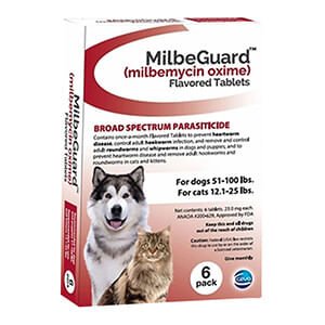 Rx MilbeGuard (milbemycin oxime) Broad Spectrum Parasiticide for Dogs & Cats - Image 2