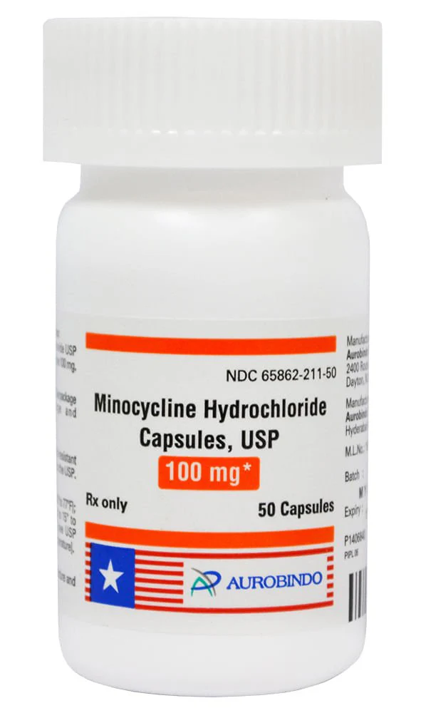 Rx Minocycline (Generic) Capsules, 100mg