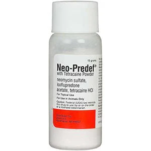 Rx Neo-Predef with Tetracaine Topical Powder for Horses, Dogs, & Cats, 15 gram