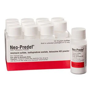 Rx Neo-Predef with Tetracaine Topical Powder for Horses, Dogs, & Cats, 15 gram - Image 2