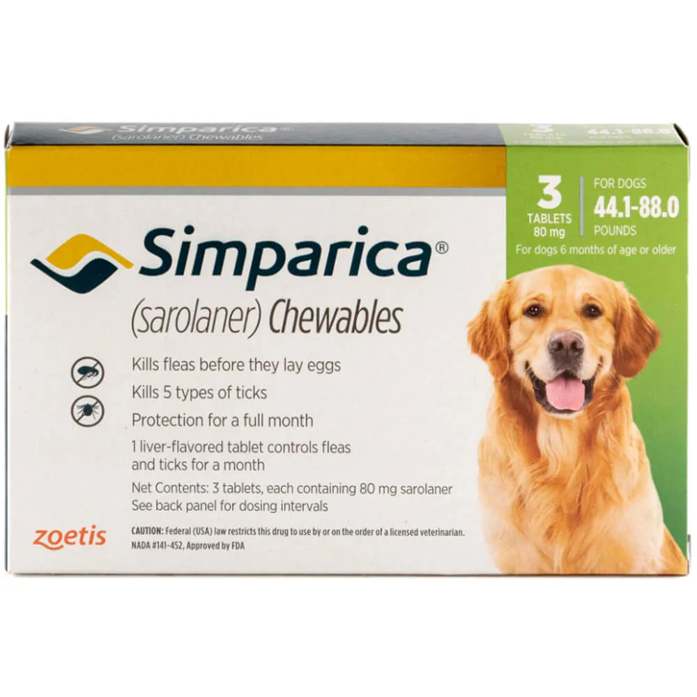 Rx Simparica (sarolaner) Chewable Tablets for Dogs - Image 7
