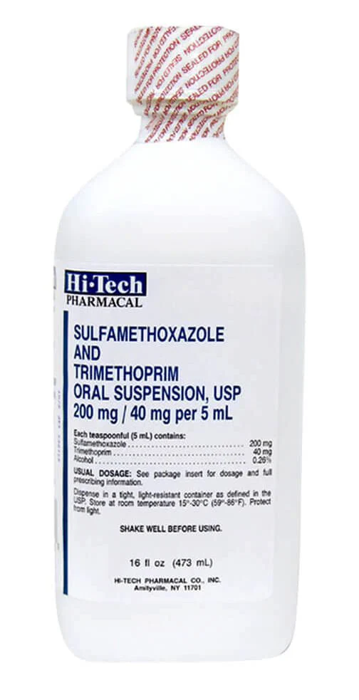Rx SMZ/TMP (sulfamethoxazole and trimethoprim) 240mg/5mL Oral Suspension